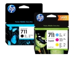 Zestaw tuszy HP 711 Czarny + 711 Kolor