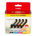 Tusz Canon CLI-571 CMYK Zestaw Black+Cyan+Magenta+Yellow 4 x 7 ml