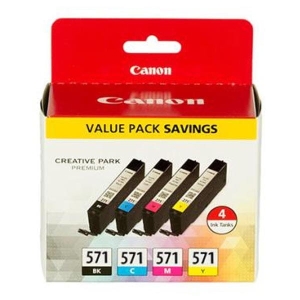 Tusz Canon CLI-571 CMYK Zestaw Black+Cyan+Magenta+Yellow 4 x 7 ml