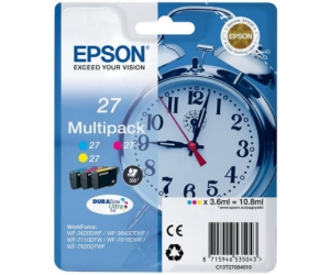 Tusz Epson 27 C13T27054012 CMY Zestaw Cyan+Magenta+Yellow 10,8 ml 3 x 300 stron