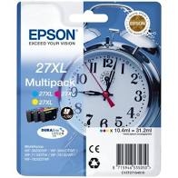 Tusz Epson 27XL C13T27154012 CMY Zestaw Cyan+Magenta+Yellow 31,2 ml 3 x 1 100 stron