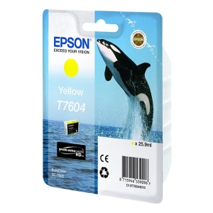 Tusz Epson T7604 Yellow C13T76044010 25,9 ml