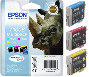 Tusz Epson T100 CMY C13T10064010 Zestaw CyanMagenta+Yellow 3 x 11,, ml