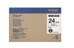 Taśma Brother HGe-251V5 24mm x 8m czarny nadruk / białe tło