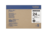 Taśma Brother HGe-651V5 24mm x 8m czarny nadruk / żółte tło