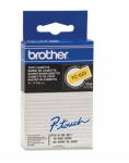 Taśma Brother TC-601 12mm x 7,7m czarny nadruk / żółte tło