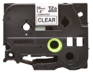 Taśma Brother TZe-161 36mm x 8m czarny nadruk / przezroczyste tło