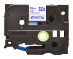 Taśma Brother TZe-263 36mm x 8m niebieski nadruk / białe tło