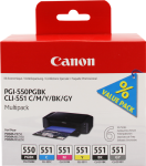 Tusz Canon PGI-550 + CLI-551 Black/Color 1x15 ml + 5 x 7 ml