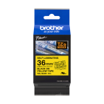 Taśma Brother TZe-SL661 36mm x 8m czarny nadruk / żółte tło samolaminująca
