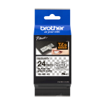 Taśma zabezpieczająca Brother TZe-SE5 24mm x 8m czarny nadruk / białe tło